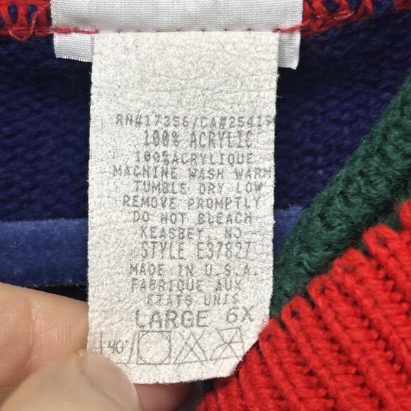 VINTAGE Mickey & Minnie Mouse Walt Disney Knit Cardigan Sweater Kids Size 6x USA - Picture 4 of 7